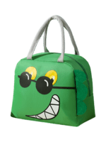 Valigia isolata per bambini animali coccodrillo verde Valigia isolata per bambini animali coccodrillo verde