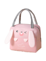 Isolierte Babytasche mit Tieren Kaninchen Mädchen Isolierte Babytasche mit Tieren Kaninchen Mädchen