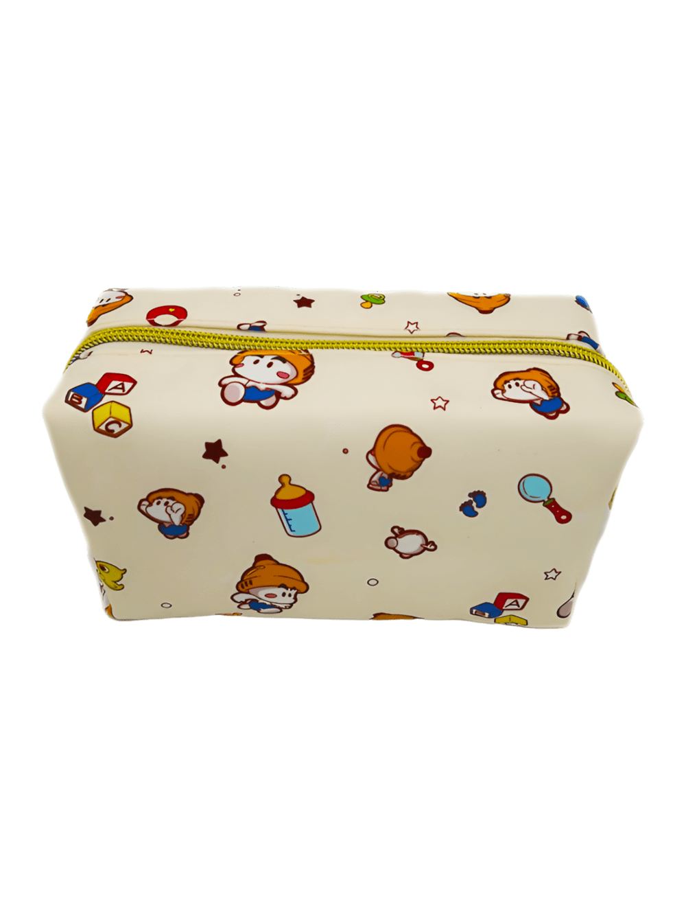 Borsa da toilette per bambini alfabeto figura piccola beige Borsa da toilette per bambini alfabeto figura piccola beige