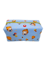Trousse de toilette pour enfants alphabet petit personnage bleu Trousse de toilette pour enfants alphabet petit personnage bleu