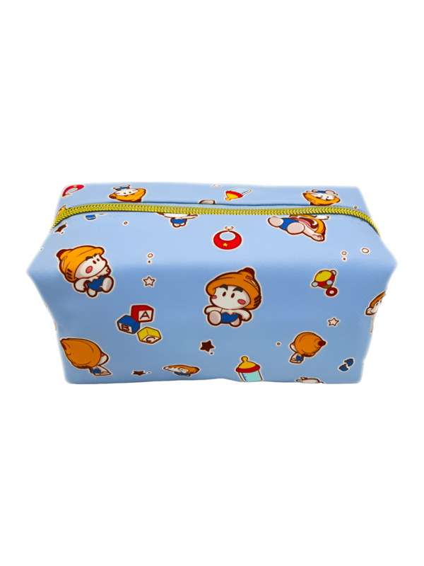 Sac de toilette pour enfants Alphabet petit personnage bleu