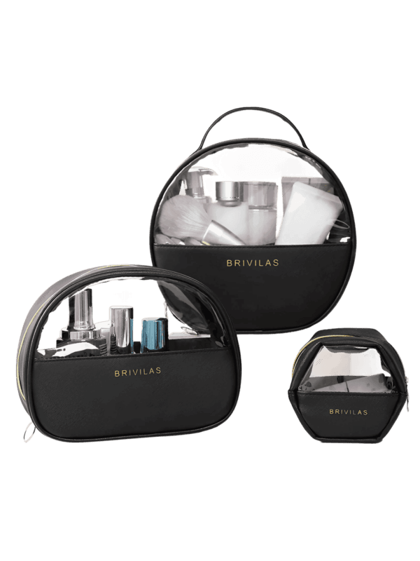 Schicke Make-up-Taschen 3 Modelle schwarz