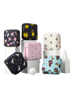Vierkante mini toilettas met verschillende designs 3 Vierkante mini toilettas met verschillende designs 3