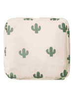 Mini trousse de toilette carrée avec plusieurs motifs modèle cactus Mini trousse de toilette carrée avec plusieurs motifs modèle cactus