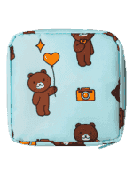 Mini-saco de toilette quadrado com motivos de ursinhos de peluche Mini-saco de toilette quadrado com motivos de ursinhos de peluche
