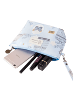 Petite trousse de maquillage florale printanière photo jardin printanier bleu ciel Petite trousse de maquillage florale printanière photo jardin printanier bleu ciel