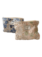 Make-up bag blue pink floral brocade fabric 2 Make-up bag blue pink floral brocade fabric 2