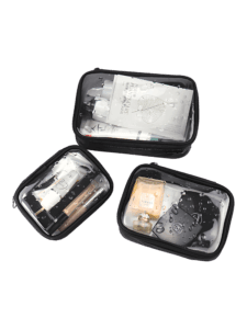 Trousse de maquillage transparente imperméable noire simple compartiment imperméable waterproof Trousse de maquillage transparente imperméable noire simple compartiment imperméable waterproof