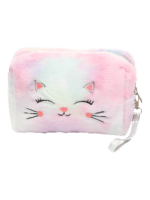 Trousse de toilette chat colorée féérique modèle 3 rose bleu clair 1