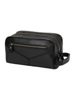 Trousse de toilette cuir double compartiment 14 Borsa da toilette in pelle a doppio scomparto 14