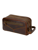 Trousse de toilette cuir double compartiment 23 Trousse de toilette cuir double compartiment 23