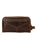 Kosmetiktasche aus Leder mit zwei Fächern 28 Kosmetiktasche aus Leder mit zwei Fächern 28
