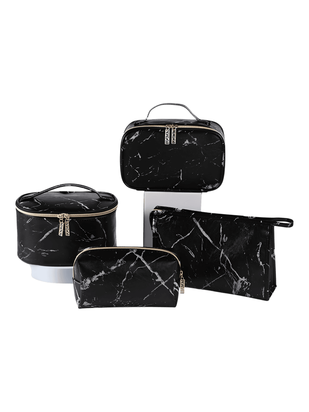 Etui met chic zwart marmereffect Etui met chic zwart marmereffect