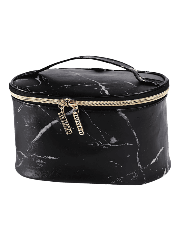 Vitrinas chiques com efeito de mármore preto