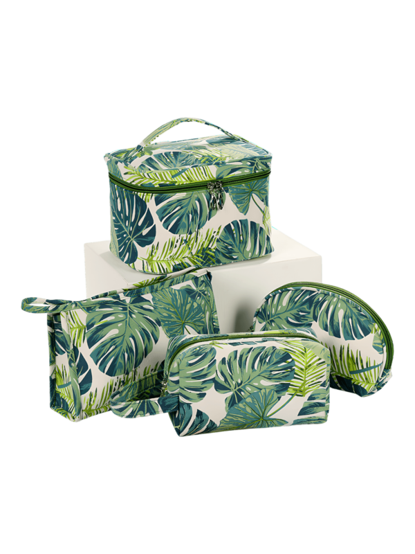 Tropische kits groen gebladerte ontwerp natuur presentatie set