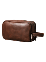 Borsa da toilette grande in pelle con scomparti e cinghie elastiche, modello cioccolato Borsa da toilette grande in pelle con scomparti e cinghie elastiche, modello cioccolato