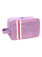 Neceser unisex grande con múltiples compartimentos, modelo morado