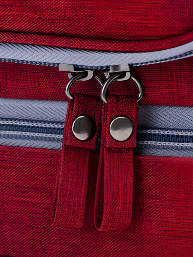 Trousse de toilette multi compartiments pratique à suspendre plusieurs coloris détails zip