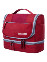 Pratica borsa da toilette a più scomparti da appendere in diversi colori, modello rosso Pratica borsa da toilette a più scomparti da appendere in diversi colori, modello rosso