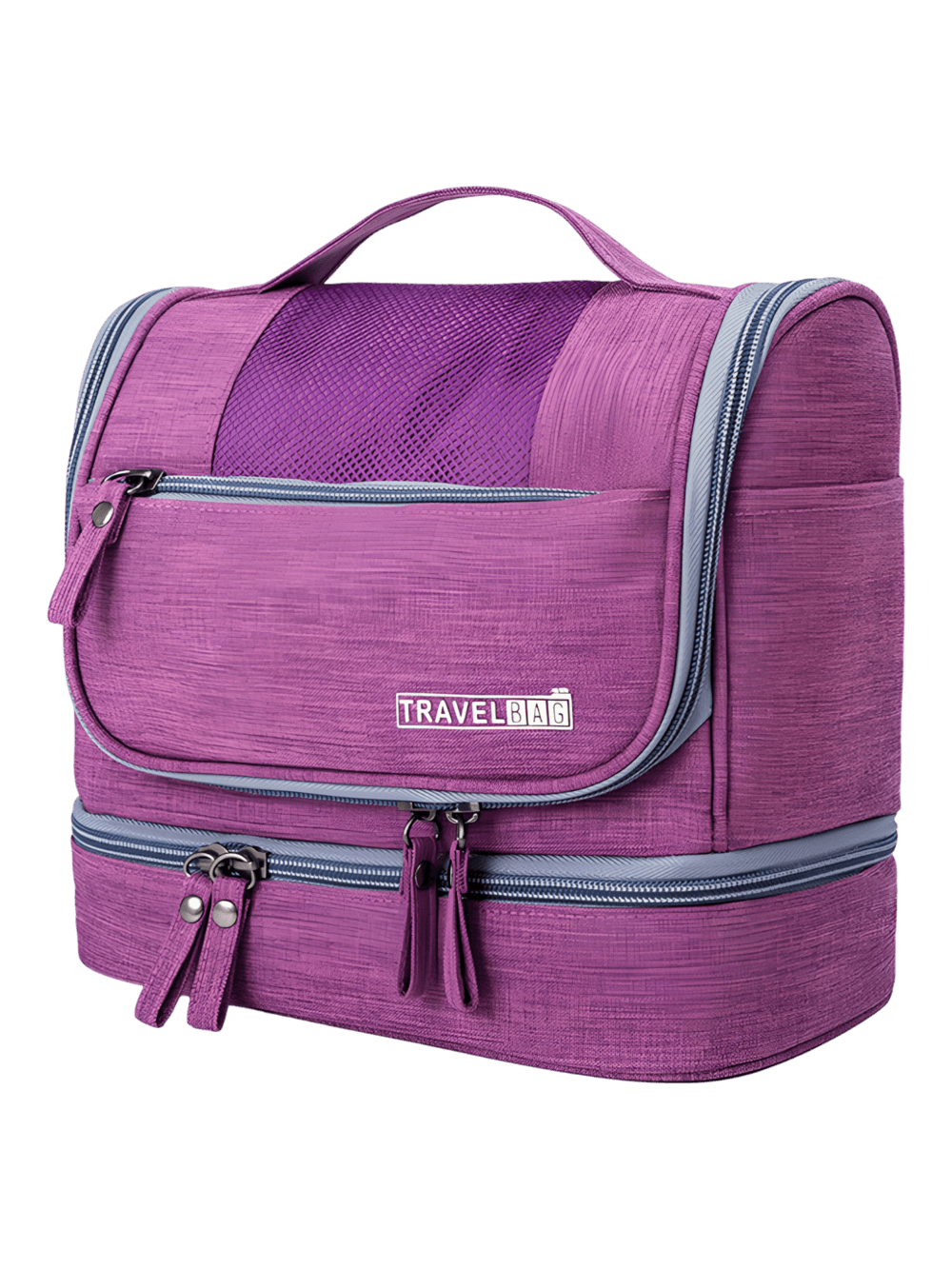 Práctico neceser con varios compartimentos para colgar en varios colores, modelo morado Práctico neceser con varios compartimentos para colgar en varios colores, modelo morado
