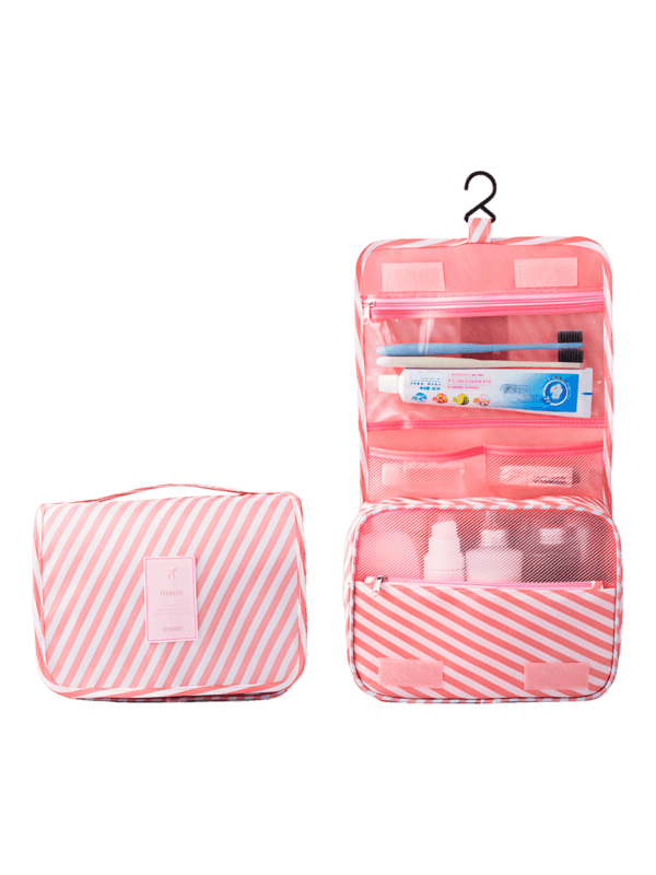 Trousses de toilette roses pour fille pliables facile à suspendre modèle Candy