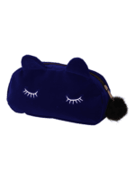 Neceser pequeño para gato, aseo, terciopelo, colores lisos, modelo azul Neceser pequeño para gato, aseo, terciopelo, colores lisos, modelo azul