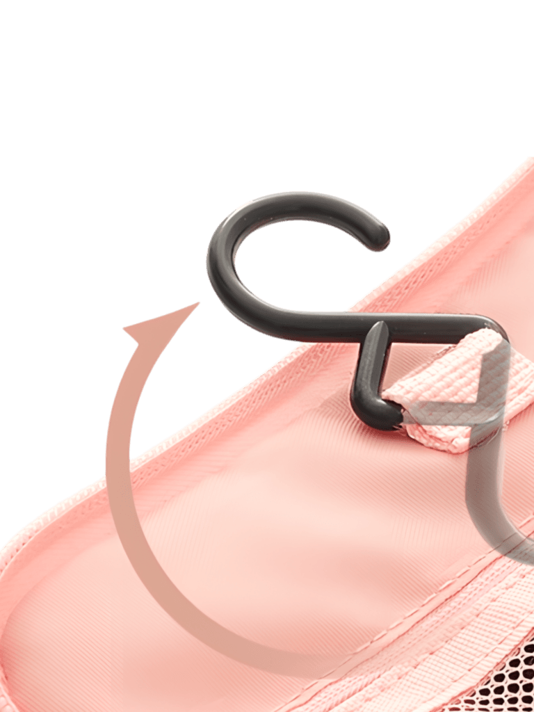 Neceser de viaje pequeño y minimalista, con gancho para colgar, compartimentos, colores para hombre o mujer, detalles de gancho
