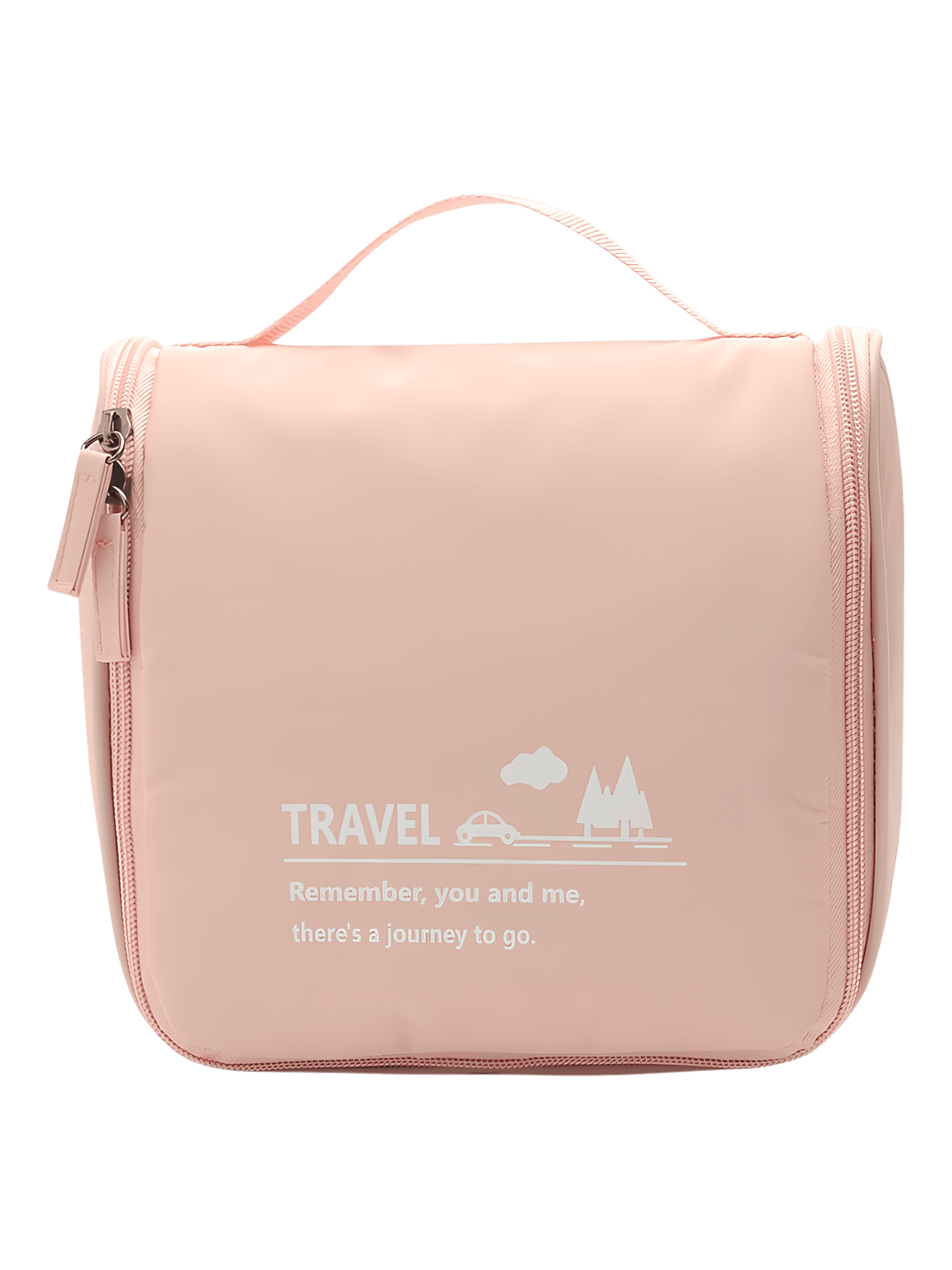 Neceser de viaje pequeño y minimalista, con gancho para colgar, compartimentos, en rosa para hombre o mujer