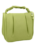 Multi-purpose travel cosmetic case, make-up and toiletries, with hanging compartments, green model Multi-purpose travel cosmetic case, make-up and toiletries, with hanging compartments, green model