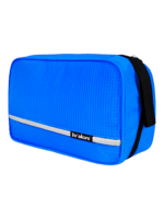 Trousse de toilette à crochet, camping, trekking, voyage, à suspendre en toile parachute avec compartiments, grand modèle bleu Trousse de toilette à crochet, camping, trekking, voyage, à suspendre en toile parachute avec compartiments, grand modèle bleu
