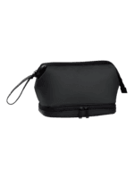 Herren-Necessaire mit zwei Fächern, einfarbig mit mehreren Farben schwarz Herren-Necessaire mit zwei Fächern, einfarbig mit mehreren Farben schwarz