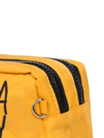 Women's toiletry bag, good mood and positive thinking, several colors, two compartments, yellow side model Women's toiletry bag, good mood and positive thinking, several colors, two compartments, yellow side model