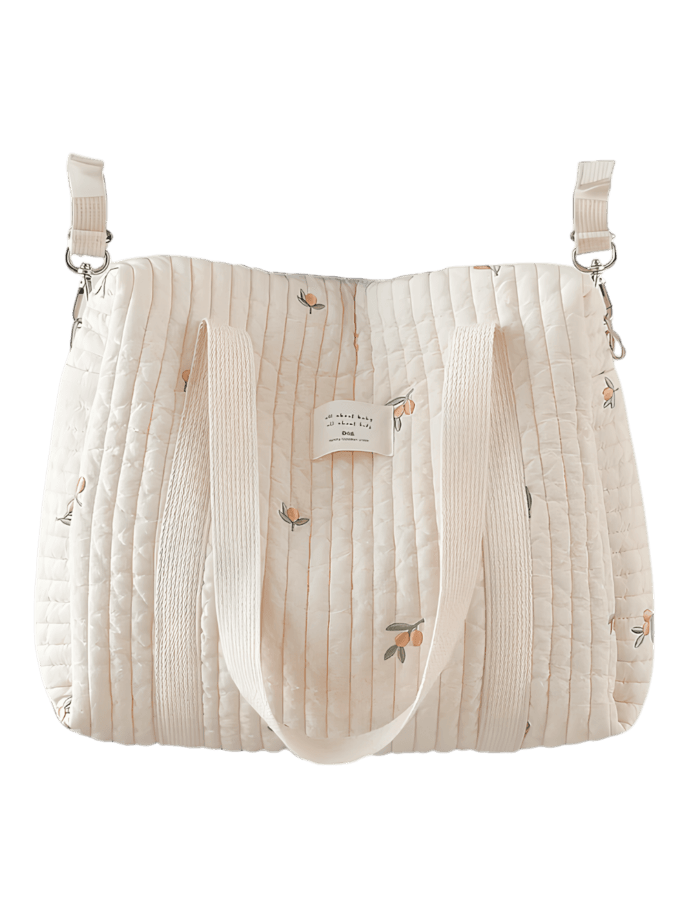 Grand tote bag à langer bébé avec attache poussette Grand tote bag à langer bébé avec attache poussette