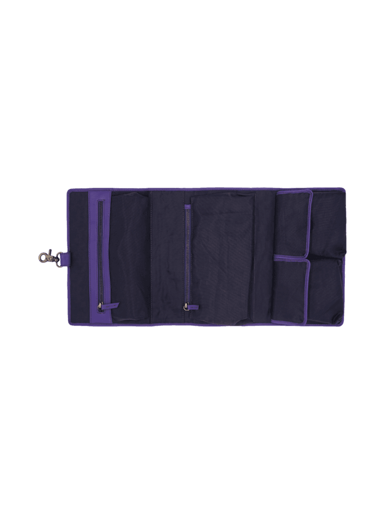Trousse de toilette femme cuir à suspendre vue horizontale Trousse de toilette femme cuir à suspendre vue horizontale