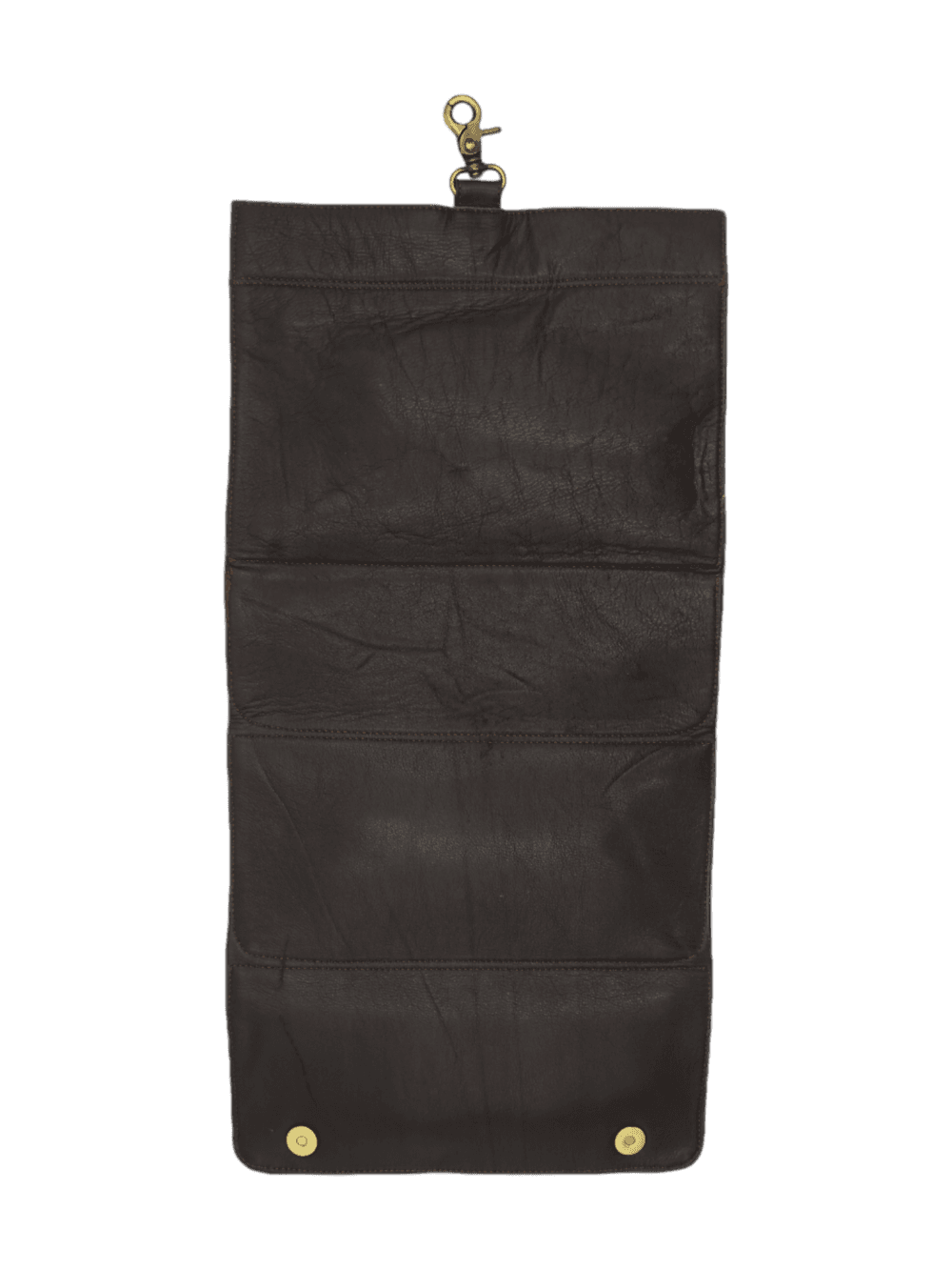 Trousse toilette homme vintage cuir pliable vue arrière Trousse toilette homme vintage cuir pliable vue arrière