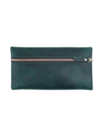 Petite pochette pour maquillage en cuir cosmetique femme vert fonce zipper moderne pratique elegante 2.png