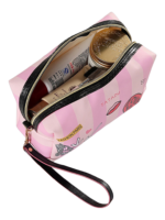Trousse de toilette femme simple fashion rose avec zip noir imprimes little girl gold cosmetics accessory ideale pour voyager 1.png Trousse de toilette femme simple fashion rose avec zip noir imprimes little girl gold cosmetics accessory ideale pour voyager 1.png