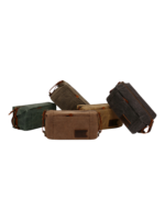 Trousse de toilette homme tissu empiecement cuir avec compartiments style brut variete de couleurs compacte pour voyage 1.png