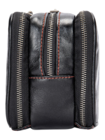 Trousse de toilette triple compartiment en cuir noir et rouge avec pochettes et elastiques design moderne et fonctionnel 1.png Trousse de toilette triple compartiment en cuir noir et rouge avec pochettes et elastiques design moderne et fonctionnel 1.png