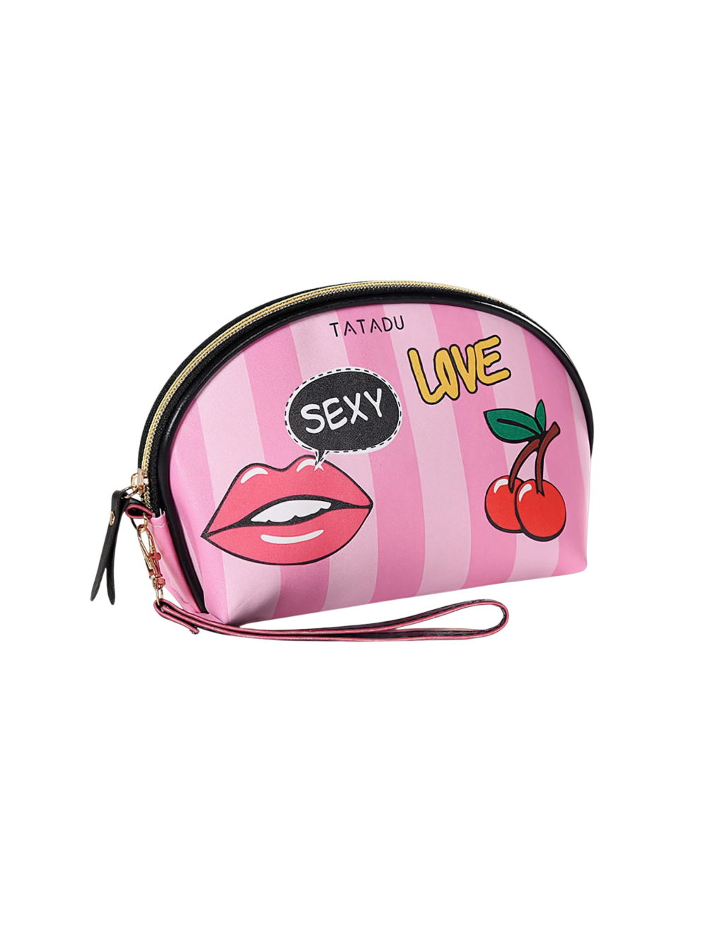 Trousse pochette fashion cosmetique maquillage femme motif rose bouche cerises sexy amour accessoire pratique style chic 1.png