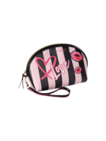 Trousse pochette fashion cosmetique maquillage femme stripes pink black artistic design with lips and heart motif 1.png