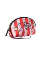 Trousse pochette fashion rouge blanc style mignon maquillage femme decoree etoiles coeur diamant zipper accessoires 1.png