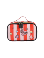 Trousse vanity cosmetique maquillage femme avec compartiment pinceaux et design colore rouge et rose avec etoiles et coeur 1.png
