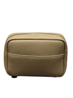 Petite trousse maquillage toilette en cuir véritable couleur beige texture souple pour femmes pratique et chic Petite trousse maquillage toilette en cuir véritable couleur beige texture souple pour femmes pratique et chic