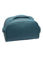 Trousse de maquillage toilette femme en cuir en couleur bleu doux et moderne pour cosmétiques et accessoires féminins Trousse de maquillage toilette femme en cuir en couleur bleu doux et moderne pour cosmétiques et accessoires féminins