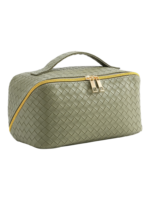 Trousse de maquillage tressee pour rangement cosmetique en couleur vert olive avec zip dore et plusieurs compartiments resistante a l eau 1.png Trousse de maquillage tressee pour rangement cosmetique en couleur vert olive avec zip dore et plusieurs compartiments resistante a l eau 1.png