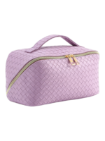 Trousse de maquillage tressee pour rangement cosmetique plusieurs compartiments couleur lilas avec zip or elegante et pratique 1.png Trousse de maquillage tressee pour rangement cosmetique plusieurs compartiments couleur lilas avec zip or elegante et pratique 1.png
