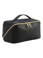 Trousse de maquillage tressee pour rangement cosmetique plusieurs compartiments en similicuir noir avec zip dore compacte et pratique 1.png Trousse de maquillage tressee pour rangement cosmetique plusieurs compartiments en similicuir noir avec zip dore compacte et pratique 1.png