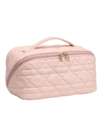 Trousse de toilette maquillage rose avec plusieurs compartiments et pochettes pour cosmétiques organisés Trousse de toilette maquillage rose avec plusieurs compartiments et pochettes pour cosmétiques organisés