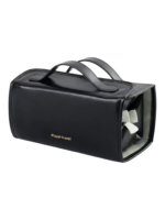 Trousse maquillage pliable et transparente pratique avec plusieurs compartiments détachables à clipser déclipser noire pour voyage